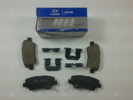 Колодки гальмівні задні дискові ELANTRA з 2011 р.в.. | Mobis (KIA/Hyundai) 58302-3XA30 (фото 1)