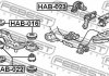 Опора редуктора заднего моста : Honda CIVIC, Jazz FEBEST HAB-016 (фото 2)