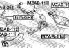 Сайлентблок задней подвески MAZDA 6 WAGON GH 07- | FEBEST MZAB-112 (фото 3)