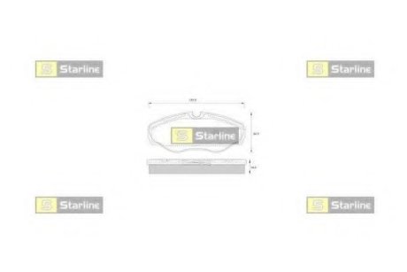 Колодки тормозные дисковые, к-кт. S, Виваро Starline BD S250 (фото 1)
