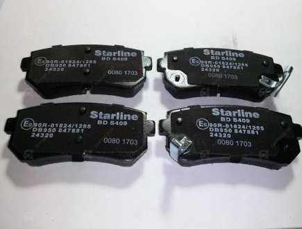 Гальмівні колодки дискові Starline BD S409