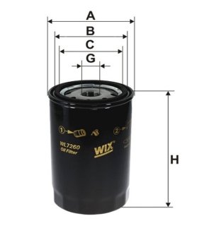 Фильтр масляный (-), WIXFILTRON WL7260 (фото 1)