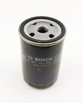 Фильтр масляный H=123mm AUDI 1,3-3,0: 80/100/A4/6; VW 1,1-2,2: Golf II/III, Passat; SEAT Bosch 0 451 103 033