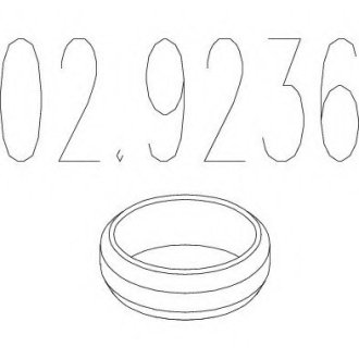 Монтажное кольцо выхлопной системы (D(внутр.) - 72 мм; D(наружн.) - 92 мм; Высота - 13,5 мм), Толедо, Кадди, Гольф, Джетта, Пассат, Транспортер MTS 02.9236 (фото 1)