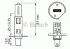 Лампа розжарювання 12V 55W H1 Plus 30, Bosch 1 987 302 012 (фото 7)