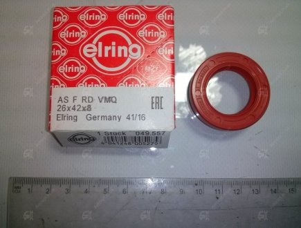 Сальник FRONT OPEL 1.2/1.3 26X42X8, 049.557 Elring 049-557