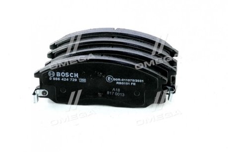 Торм колодки дисковые Bosch 0 986 424 729