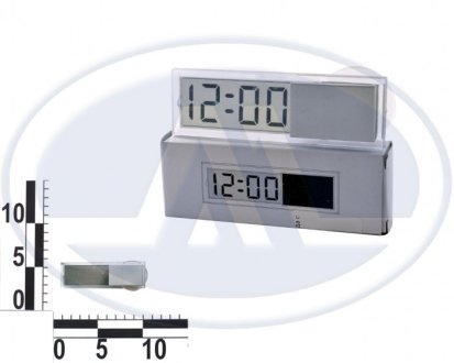 Часы LCD на зеркало зад. вида с календарем | Китай ОО1 (фото 1)