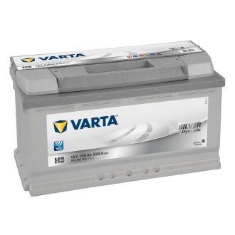 Аккумулятор 100Ah-12v SD(H3) (353x175x190),R,EN830 (1-й сорт), Varta 600 402 083 (фото 1)