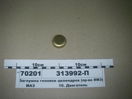 Заглушка головки блоку циліндрів КрАЗ, МАЗ (вир-во) ЯМЗ 313992-П (фото 1)