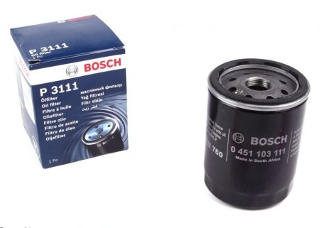 Фільтр масляний Fiat Doblo, Peugeot (вир-во) Bosch 0 451 103 111 (фото 1)