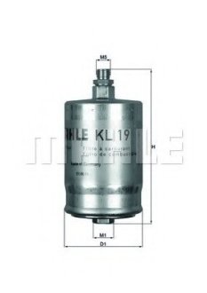Фільтр паливний Daimler MAHLE KL19