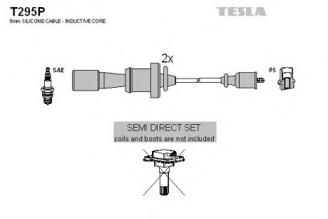 Комплект кабелiв запалювання TESLA T295P (фото 1)