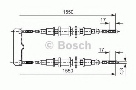 Гальмівний трос Bosch 1987477250 (фото 1)