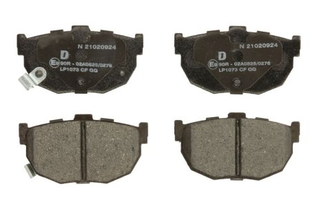 Колодки тормозные дисковые задние, комплект: Coupe, Elantra, Cerato, Maxima DELPHI LP1073 (фото 1)
