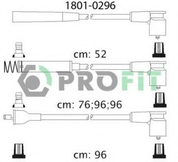 Комплект кабелів високовольтних PROFIT 1801-0296