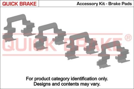 Ремкомплект колодок дисковых тормозов: Elantra QUICK BRAKE 109-1825 (фото 1)