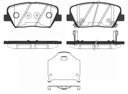 Колодки тормозные дисковые передние, комплект: Carens REMSA 1412.02 (фото 1)