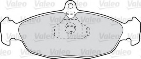 Колодки дискові гальмові передні, комплект: Lanos, Nexia VALEO 598039 (фото 1)