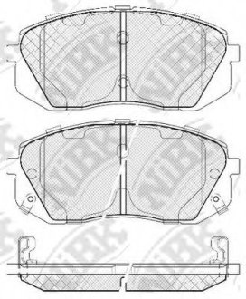 Колодка тормозная передняя HYUNDAI/KIA IX35/TUCSON 10-/CARENS III / SPORTAGE 10 - | NiBK PN0052 (фото 1)