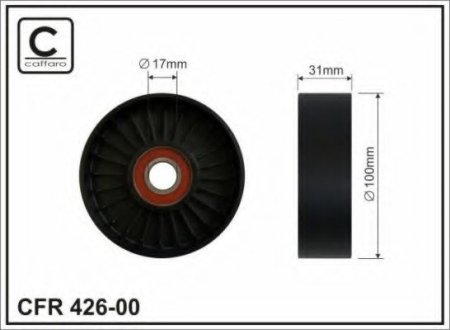 Ролик натяжний ременя приводного LEX GS, IS, TO Supra 3.0L | CAFFARO 426-00