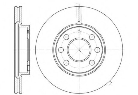 Гальмівний диск перед Combo 1.7DI/DTI 01> (240 мм) ROADHOUSE 6665.10 (фото 1)