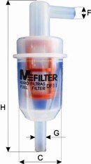 Фільтр паливний M-FILTER MFILTER DF11