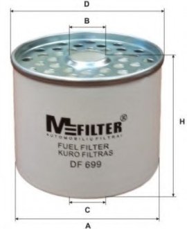 Фільтр паливн. CITROEN JUMPER, PEUGEOT BOXER (вир-во M-Filter) MFILTER DF699