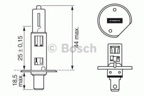 Автомобильная лампа H1 dayTime 12V W-V Bosch 1 987 302 018 (фото 1)