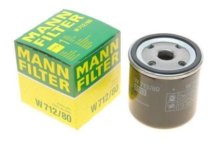 Фільтр масляний SAAB 9000 2.0-2.3 84-98 (вир-во) MANN W 712/80 (фото 1)