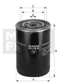 Фільтр масляний -FILTER MANN W 712/4 (фото 1)