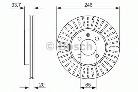 Гальмівний диск Bosch 0 986 479 853 (фото 1)