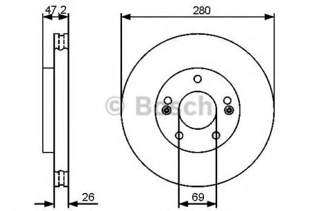 Гальмівний диск Bosch 0 986 479 C13
