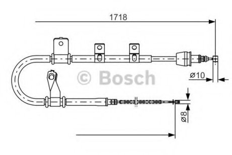 Трос, стояночная тормозная система Bosch 1 987 482 075 (фото 1)
