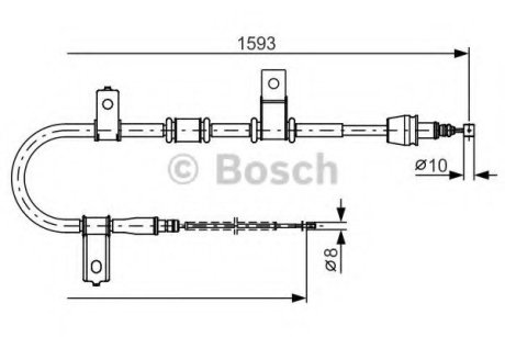 Трос зупиночних гальм Bosch 1 987 482 224