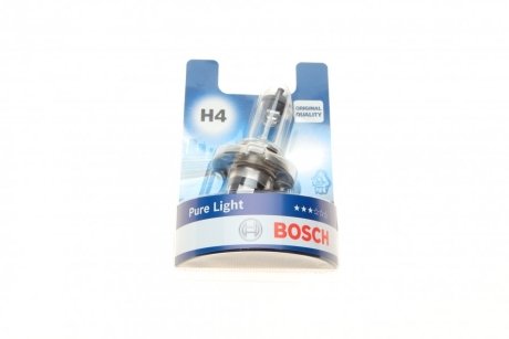 Лампа розжарювання H4 12V 60/55W P43t PURE LIGHT (вир-во) Bosch 1 987 301 001