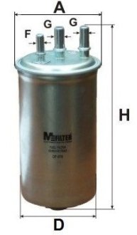 Фильтр топливный MFILTER DF679 (фото 1)