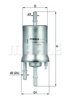 Фильтр топливный MAHLE KL572 (фото 1)