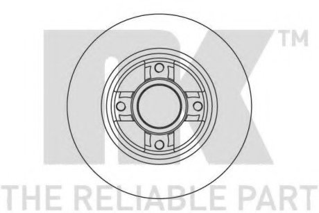 Тормозной диск задний Renault Clio III, Megane II NK (Германия/Дания) 203937 (фото 1)