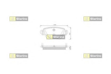 Колодки тормозные дисковые, к-кт. Starline BD S252 (фото 1)