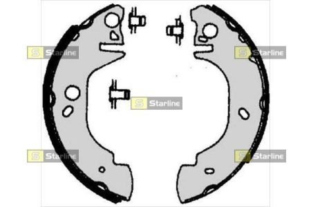 Тормозные колодки барабанные, к-кт. Starline BC 06760