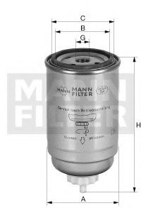 Фільтр палива -FILTER MANN WK 842/6 (фото 1)