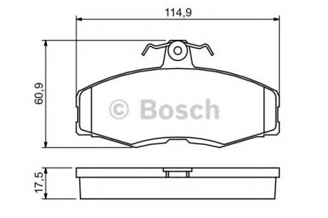 Комплект тормозных колодок, дисковый тормоз Bosch 0 986 468 613