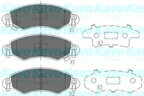 Тормозные колодки дисковые передние = BP-8517 KAVO KBP-8508 (фото 1)