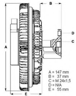 Муфта вентилятора BERU LK002 (фото 1)