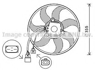Вентилятор охлаждения 1K0959455FR AVA Cooling Systems VW7534 (фото 1)