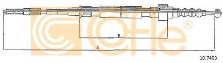 Трос стояночного тормоза COFLE 10.7403 (фото 1)