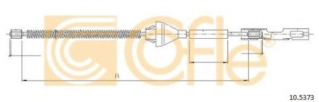 Трос стояночного тормоза COFLE 10.5373 (фото 1)