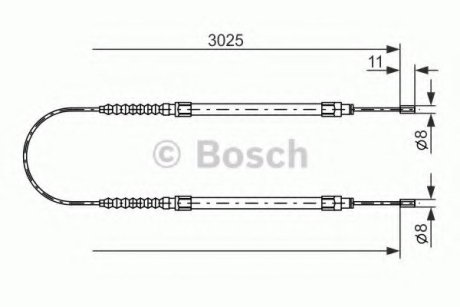 Трос, стояночная тормозная система Bosch 1 987 477 113 (фото 1)