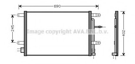 Конденсер AUDI A4 00- 1.6-4.2 - QUALITY COOLING AVA Cooling Systems AI5238 (фото 1)